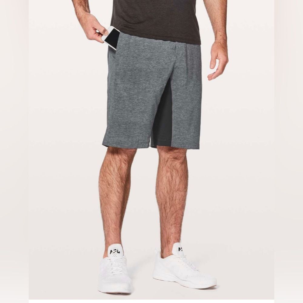 Men’s lululemon T.H.E short linerless 11” gray and black athletic casual active